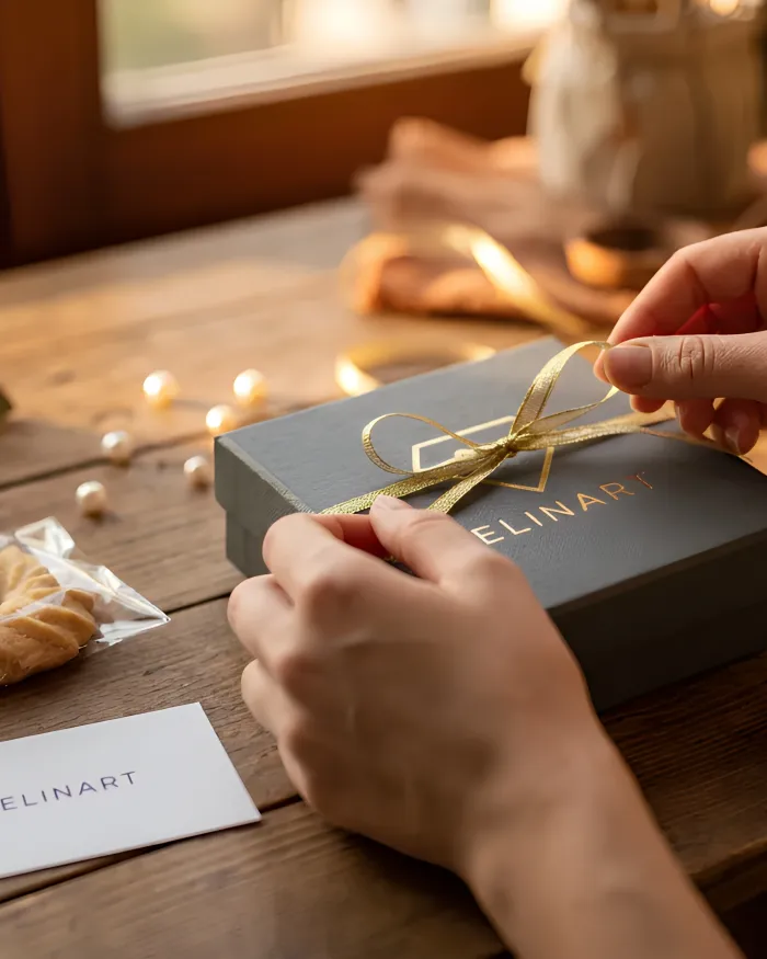 ELINART συσκευασία δώρου — χειροποίητα κοσμήματα